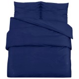 Cumpara ieftin Set cu husa de pilota, bleumarin, 155x220 cm, microfibra