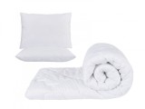 Set Pilota 180x200 + 2 Perne 50x70 Confort, Microfibra Alba, 250gsm, Nematlasate