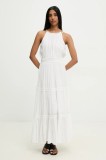 Answear Lab rochie culoarea alb, midi, evazată