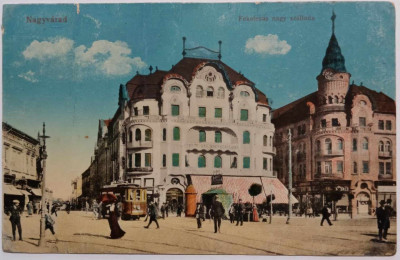 1916 - Oradea, hotel Vulturul Negru (jud. Bihor)color foto