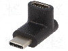Cablu USB C mufa in unghi, USB C soclu, USB 3.0, lungime {{Lungime cablu}}, {{Culoare izola&amp;#355;ie}}, Goobay - 55556