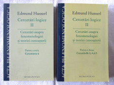 CERCETARI LOGICE vol. II Partea a doua si a treia, Edmund Husserl, 2012/2013 foto