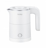 Cumpara ieftin Fierbator electric Floria ZLN1735, Capacitate 500ml, Putere 1000W, Pereti dublii, Inox, Alb