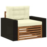 vidaXL Canapea Medie pentru Exterior Lemn Solid de Acacia natural 3438949