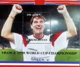 TURKMENISTAN- Campionatul Mondial de fotbal 1998-1 COL[TA-MNH** -TU PLR 39, Asia, Sport