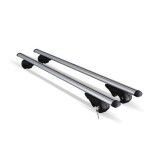 Set 2 bare transversale portbagaj Menabo Brio 120 cm din aluminiu fixare pe barele logitudinale cu sistem antifurt cu cheie