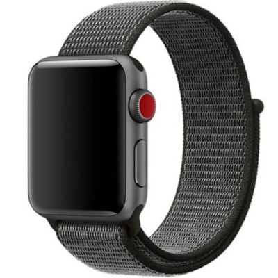 Curea iUni compatibila cu Apple Watch Ultra/SE/8/7/6/5/4/3/2/1, 40mm, Nylon Sport, Woven Strap, Midnight Gray foto