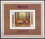 RAS AL KHAIMA 1970 PICTURA TIEPOLO ( colita nedantelata ) MNH, Nestampilat