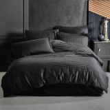 Cumpara ieftin Lenjerie pat dublu,damasc satinat,4 piese,neagra-A203, Ralex Pucioasa