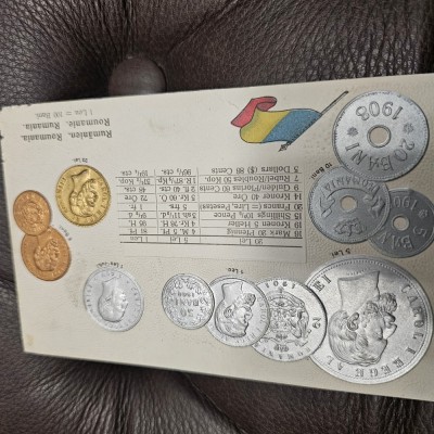 Carte postala NUMISMATICA ROMANIA embosata foto
