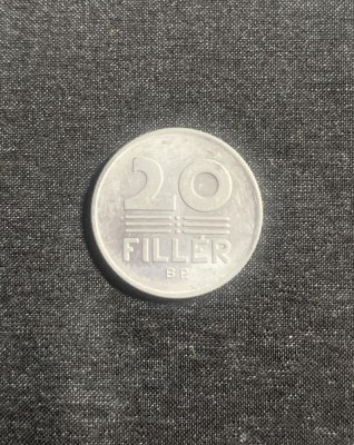 Moneda 20 filler 1976 Ungaria foto