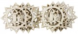 Accesorii pentru activitati crafts lemn decupat,stea cu lumanare,6 bucati set