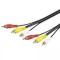 Cablu 3x RCA 1.5m video RG59 Goobay