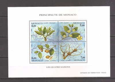 Monaco 1995 - Cele patru anotimpuri ale arborelui jujube, colita, MNH foto