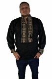 Bluza tip ie barbati BB24, negru/bej , marimea M