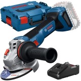 Bosch GWS 18V-11 S + GAL 18V-40 - Polizor unghiular fara acumulatori Li-Ion 18 V - Ah 125 mm valiza speciala + Incarcator acumulatori