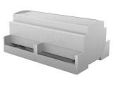 Carcasă pentru șină DIN, gri, 90.5mm x 142.3mm x 62mm