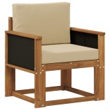 vidaXL Canapea Medie pentru Exterior Lemn Solid de Acacia natural 3438822