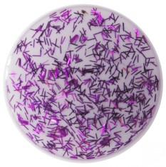 Suport stand, rotativ, plastic alb cu glitter magenta, pentru telefoane