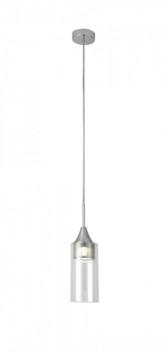 Pendul LED 5W 400 lm Metal/Sticla -Crom &ndash; Candice