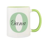 Cana maner verde personalizata prenume Oana, INOVATIX&reg;. 330ml