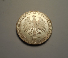 Germania 5 Marci Mark 1968 Gutenberg UNC Argint foto