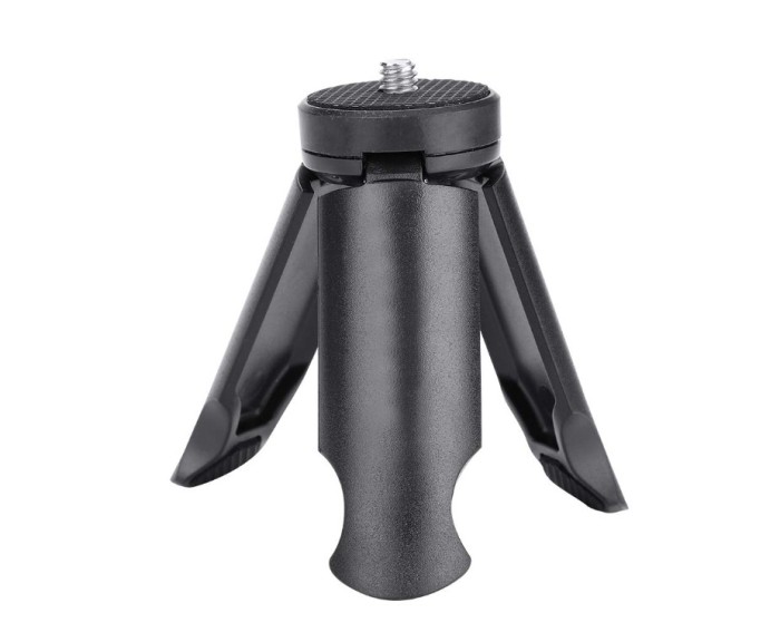 Mini trepied pentru lanterna Wuben F5, stick selfie, trepied de masa, de birou cu filet de 1 4 inch, negru F5-tripod
