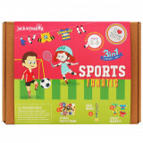 Jucarie Set creatie Jack In The Box, Iubitori de sport, 3 in 1, Multicolor