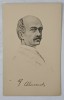 VASILE ALECSANDRI , PORTRET CU SEMNATURA REPRODUSA , CARTE POSTALA , INTERBELICA