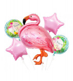 Set 5 baloane folie, model Flamingo