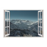 Autocolant decorativ, Fereastra, Natura si peisaje, Multicolor, 85 cm, 2618ST