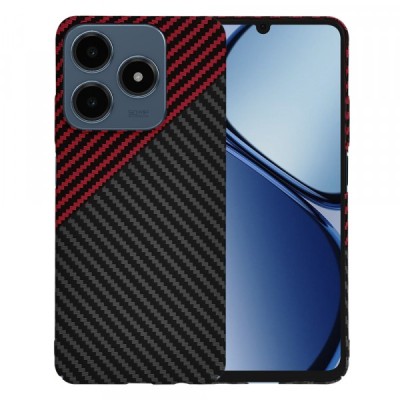Husa pentru Realme C63 / C61, Techsuit, Carbonite FiberShell Vortex, Rosie foto