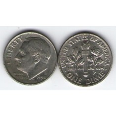 SUA 1992P - 10 cents, circulata