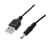 Cablu USB A mufa - DC 3.5/1.35 mufa negru 1.8m 24AWG GEMBIRD CC-USB-AMP35-6