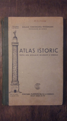 ATLAS ISTORIC- AGLAIA GHEORIGHIU FRIEDMANN CONTINE 30 DE HARTI FORMAT 30X22 foto
