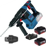 Bosch GBH 18V-26 F + 1600A019S0 - Rotopercutor SDS-Plus 2.6 J mandrina interschimbabila + Set 2 acumulatori si incarcator Li-Ion 18 V 4 Ah