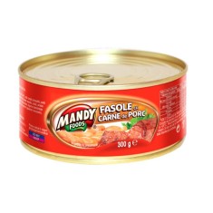 Fasole cu Carne de Porc Mandy, 300 g, Iahnie de Fasole cu Carne de Porc, Iahnie Fasole cu Porc, Mancare de Fasole cu Carne de Porc, Conserva Fasole cu foto