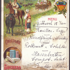 2966 - BRASOV, Meniu, Litho, 1900, Romania ( 18/12 cm ) - used - 1900