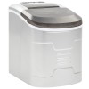 Aparat cuburi gheata vidaXL, 2.4L, 15kg/24h, argintiu, productie rapida, alarma nivel apa/compartiment plin, afisaj LED