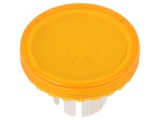 Lentilă Buton 22mm Transparentă Galbenă Plastic