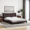 VidaXL Cadru de pat fără saltea, maro &icirc;nchis, 160x200 cm, textil 3207782