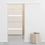 Cumpara ieftin Ușă glisantă, argintiu, 76 x 212 cm, sticlă ESG și aluminiu