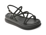 Sandale GRYXX negre, F511, din piele ecologica