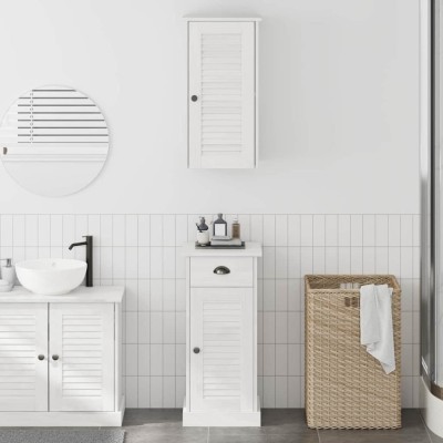 vidaXL Set de mobilier pentru baie cu sertar VIGO 2 pcs Maro și alb 3328538 foto