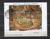 SPANIA 1980 - TAPISERIE. CATEDRALA GERONA. COLITA STAMPILATA, SA13