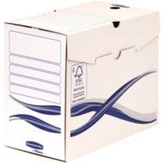 Cutie Arhivare Fellowes pentru Documente A4, Capac Pliabil, 250x147x325 mm, 100% Reciclabil, Alb, Cutie pentru Documente, Cutie Carton pentru Document foto