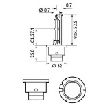 BEC XENON 42V D4S 35W VISION PHILIPS 40924