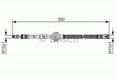 Conducta / cablu frana VW AMAROK (2H, S1B) (2010 - 2016) BOSCH 1 987 481 516 foto