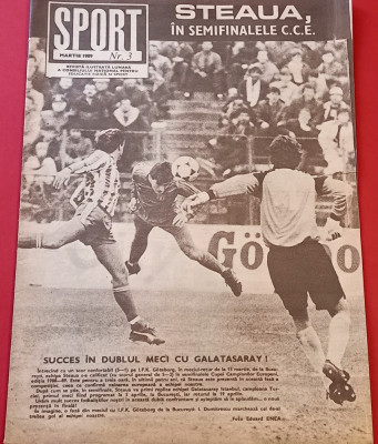 Revista SPORT nr.3/ martie 1989 (STEAUA Bucuresti in semifinalele CCE ) foto