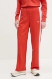 Puma pantaloni de trening femei, culoarea rosu, modelator, 629797